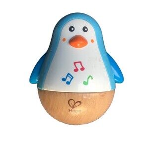 HAPE Penguin Musical Wobbler Baby Infant Wobbling Melody Penguin, Roly Poly Toy